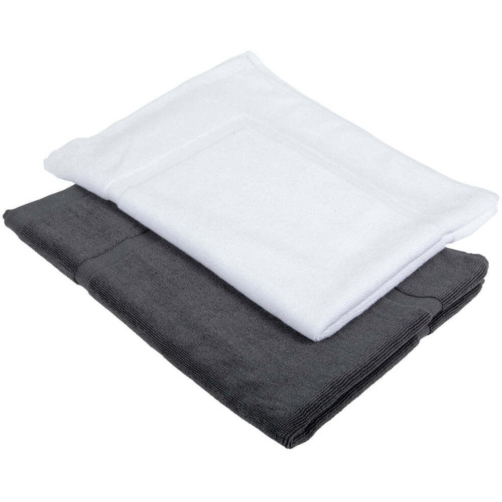 Sposh Locker Room Bath Mat - 100% Combed Ring Spun Cotton 600 GSM - WHITE / 25"W x 30"L - Image 3