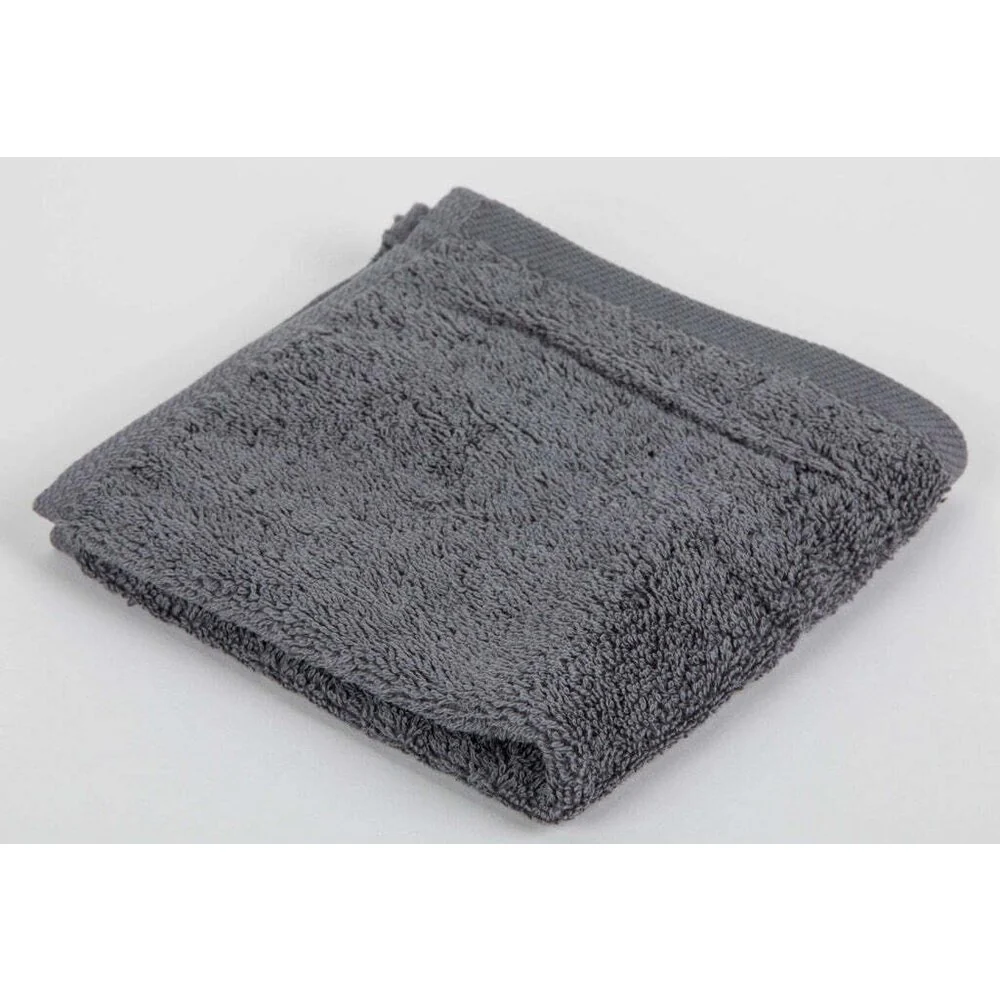 Sposh Luxury Terry Wash Cloth - 100% Combed Ring Spun Cotton 600 GSM - SLATE GREY / 11" x 11"