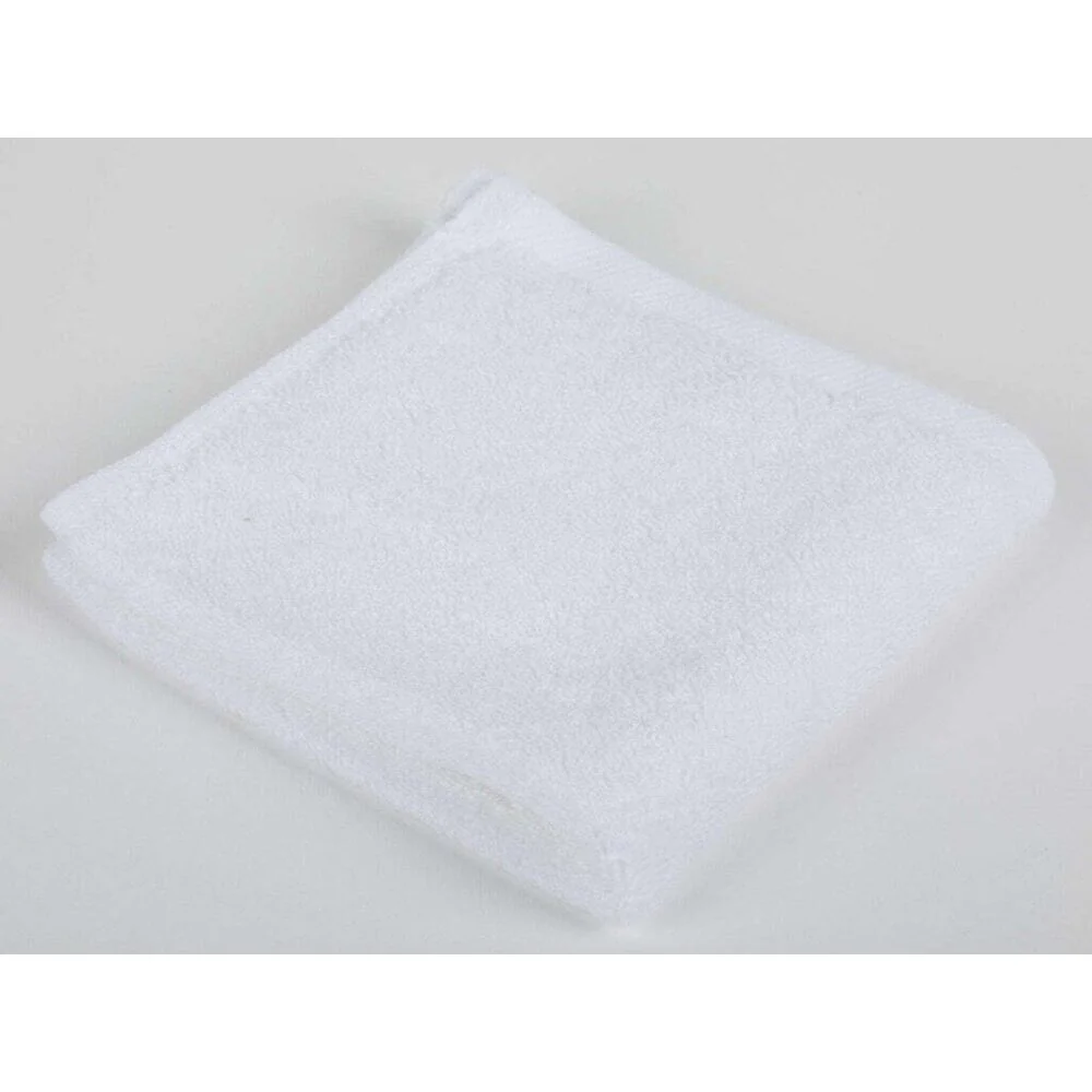 Sposh Luxury Terry Wash Cloth - 100% Combed Ring Spun Cotton 600 GSM - WHITE / 11" x 11"
