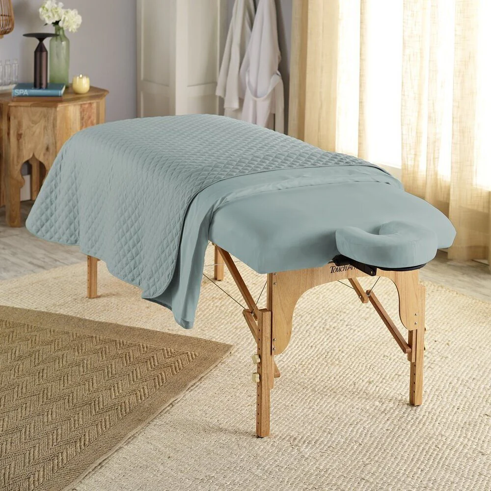 Sposh Microfiber Sheet - Traditional FITTED Sheet with Elastic / Agate Blue / 32.5"W x 73"L x 6.5"D Pocket - Image 3