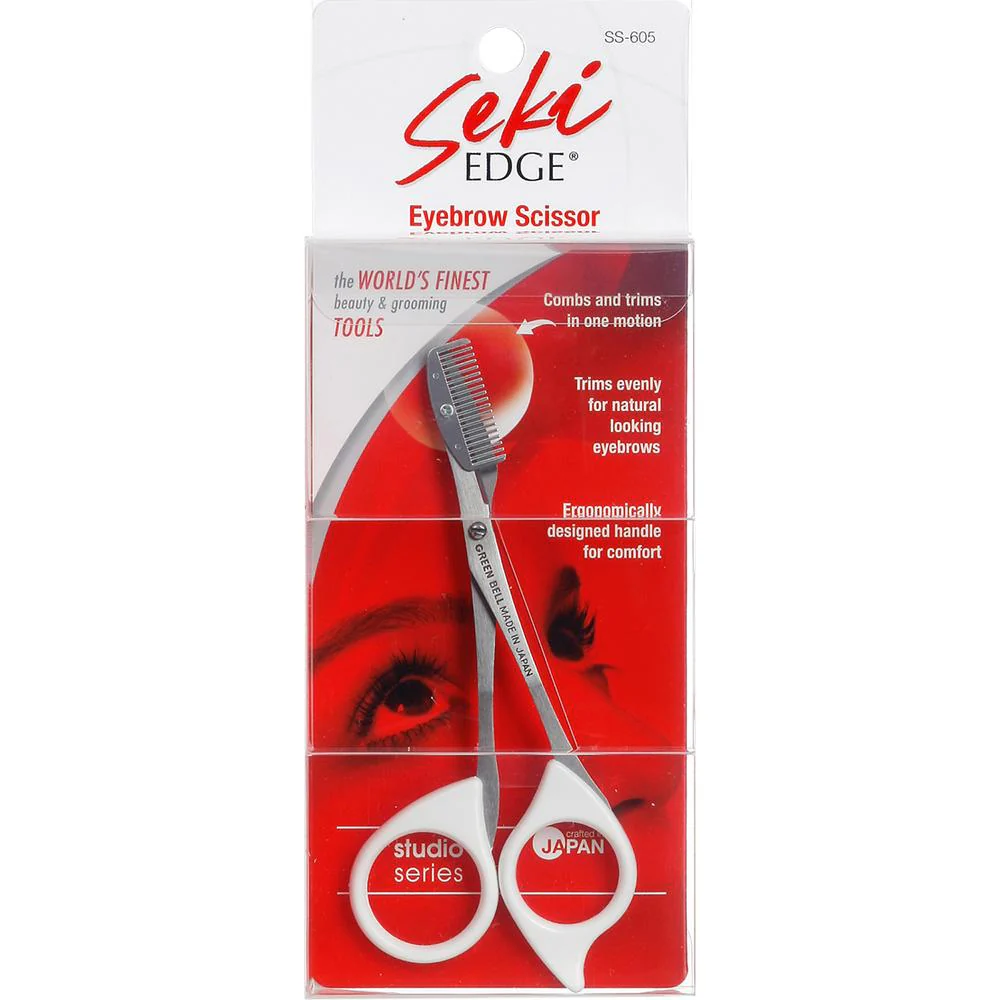 Stainless Steel Eyebrow Comb Scissors by Seki Edge - Image 3