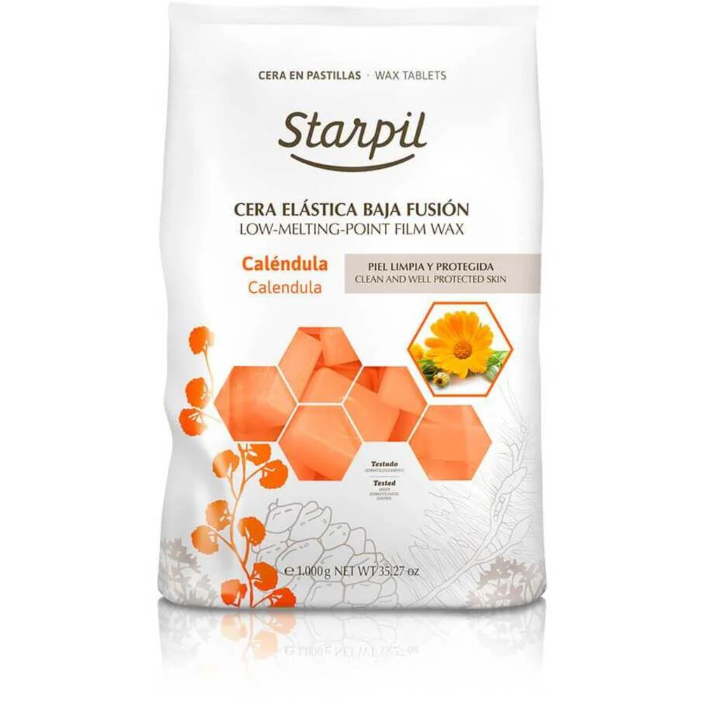 Starpil Calendula Film Wax - Stripless Hard Wax Tablets from Spain / 1 Kg. (2.2 Lbs.) Bag of Tablets X 2 Bags = 2 Kg. (4.4 Lbs.) Case - Image 3