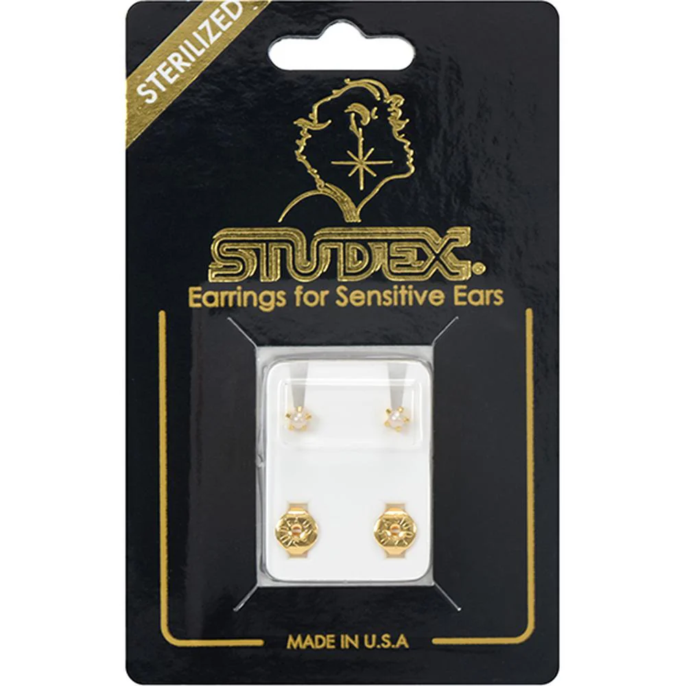 Studex Gold Plated Tiffany Set Earrings / Regular Pearl - Image 2