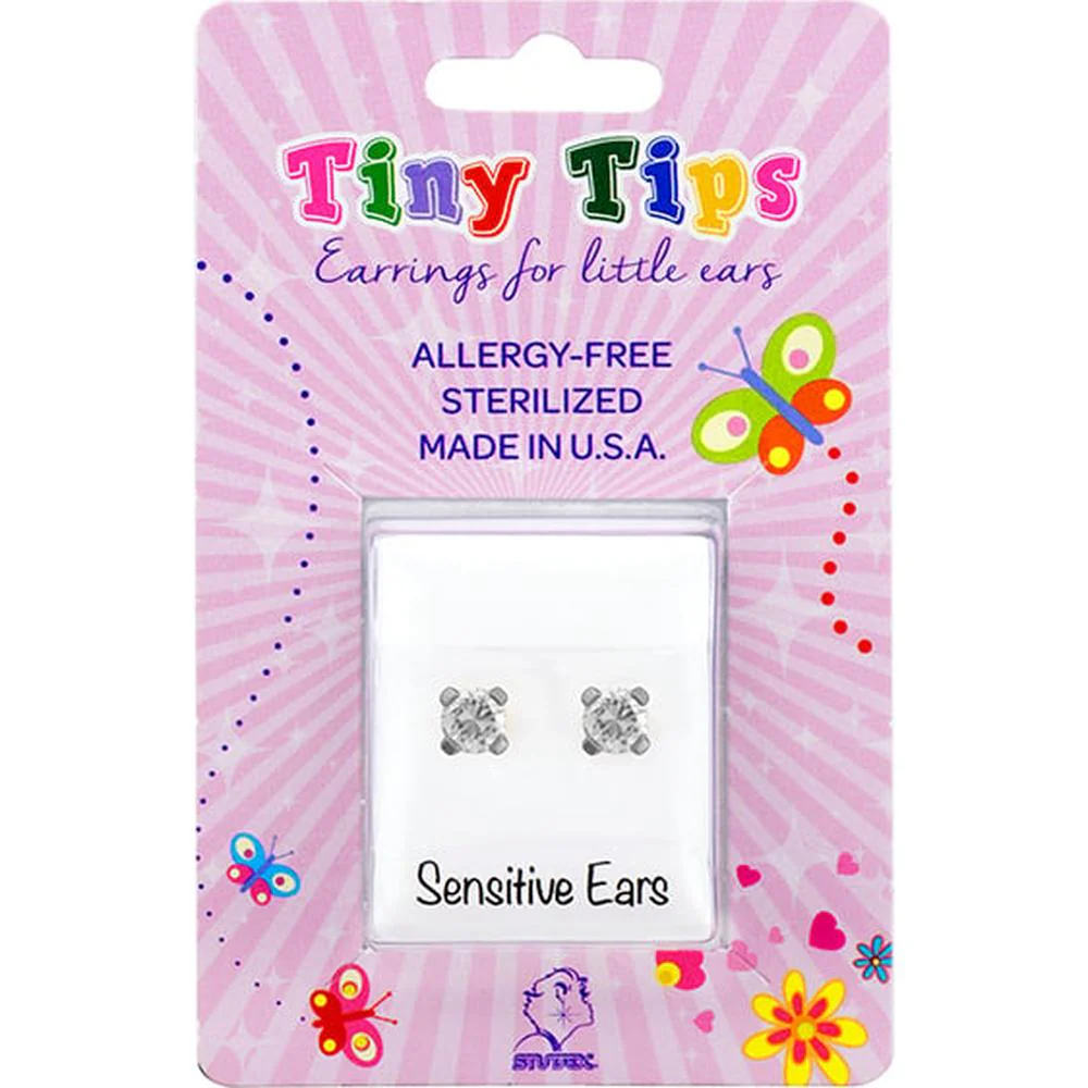 Studex Tiny Tips Tiffany Set Stainless Steel 3mm Cubic Zirconia - Image 2