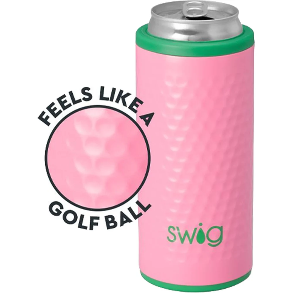 Swig Life Skinny Can Cooler - Pink Golf Ball / 12 oz.