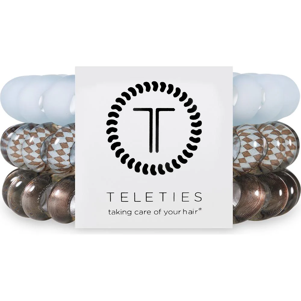 Teleties Hair Ties Large Truly Taupe - 3 Pack