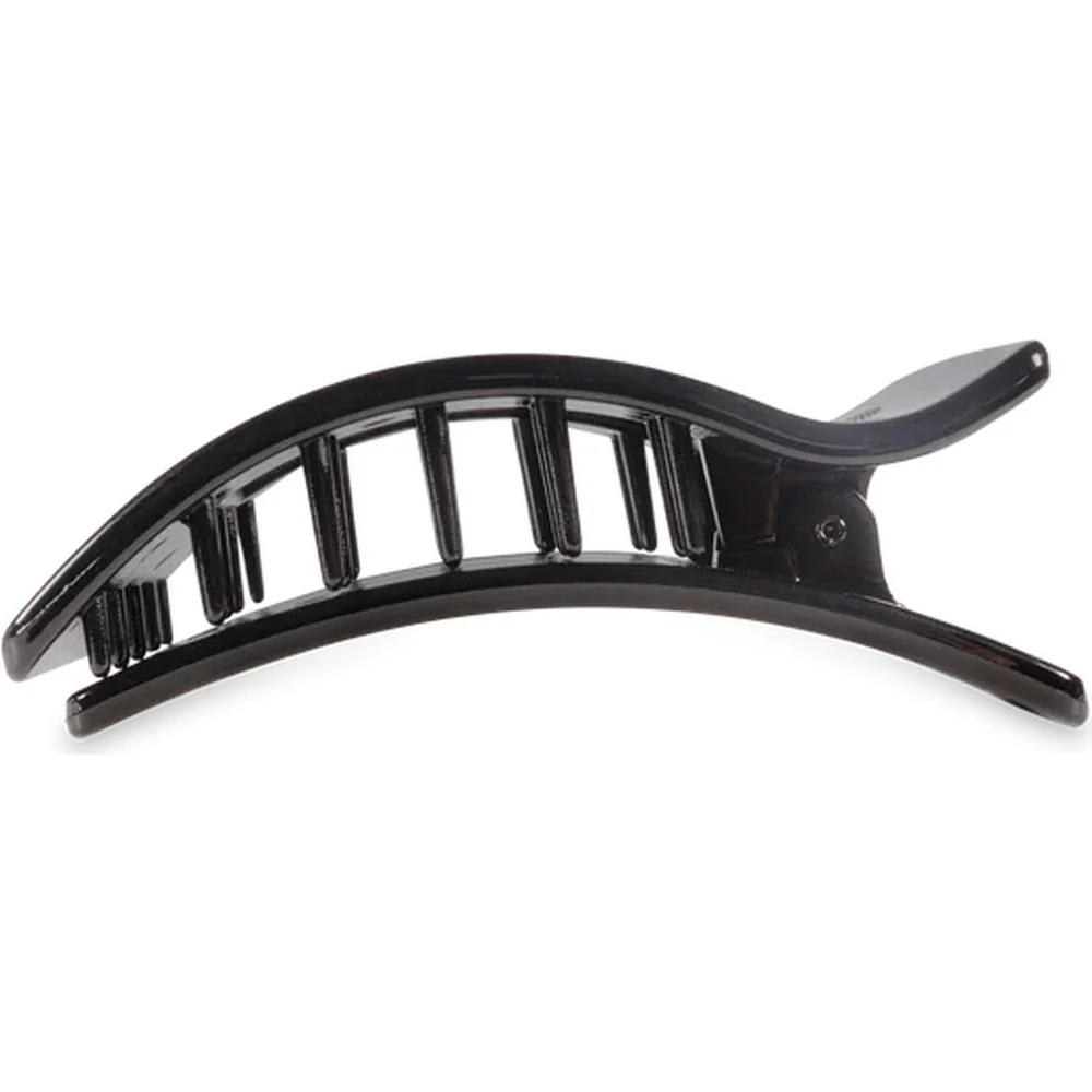 Teleties Rectangle Flat Jet Black Hair Clip / Medium - Image 4