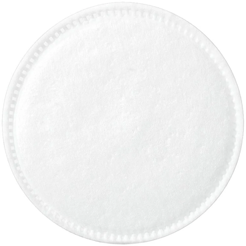 Textured Round Cotton Pad with Stitched Edges - 2.25" Diameter / 100 Per Sleeve X 24 Sleeves = Case of 2,400 Cotton Rounds - Image 2