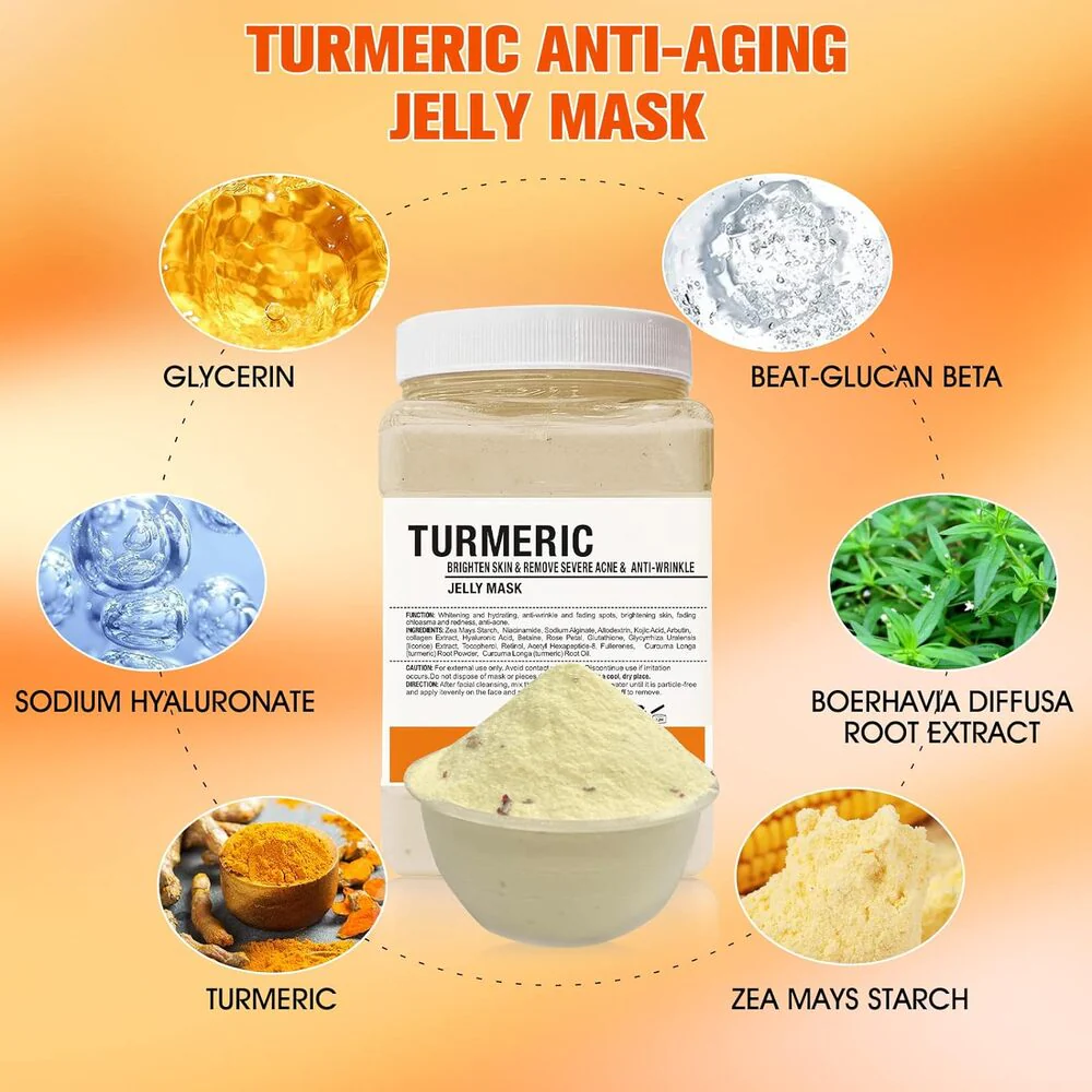 TurmeGlow Revitalizing Turmemic Jelly Mask / 23 oz. - 650 grams by Jeluxe Masks - Image 3
