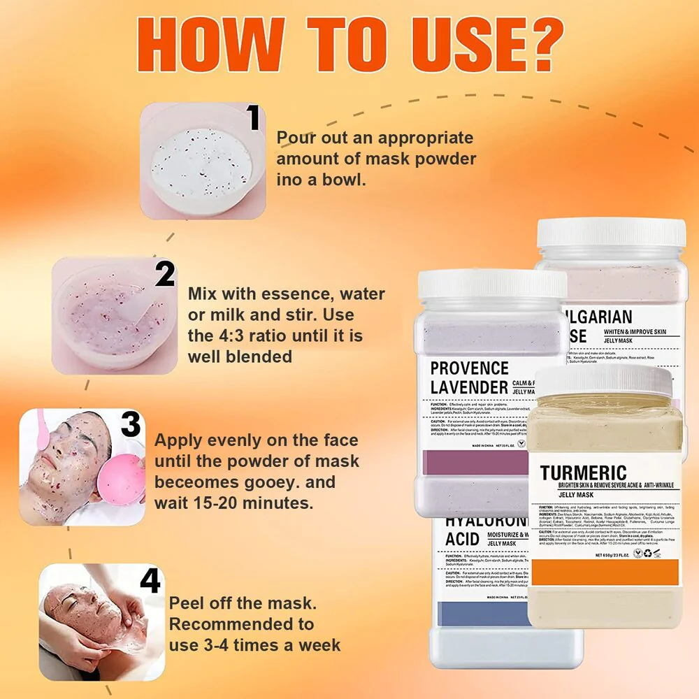 TurmeGlow Revitalizing Turmemic Jelly Mask / 23 oz. - 650 grams by Jeluxe Masks - Image 5