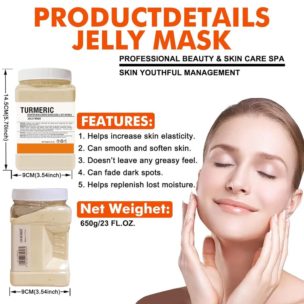 TurmeGlow Revitalizing Turmemic Jelly Mask / 23 oz. - 650 grams by Jeluxe Masks - Image 8