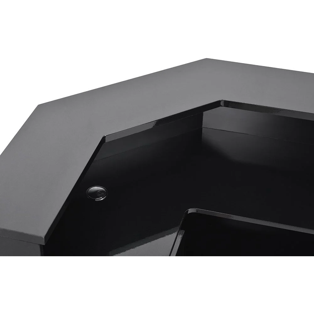 Valencia LED Reception Desk - Center / Available in White, Meteor Black, Silver and Rustic Teak by DIR Salon Furniture - Image 10