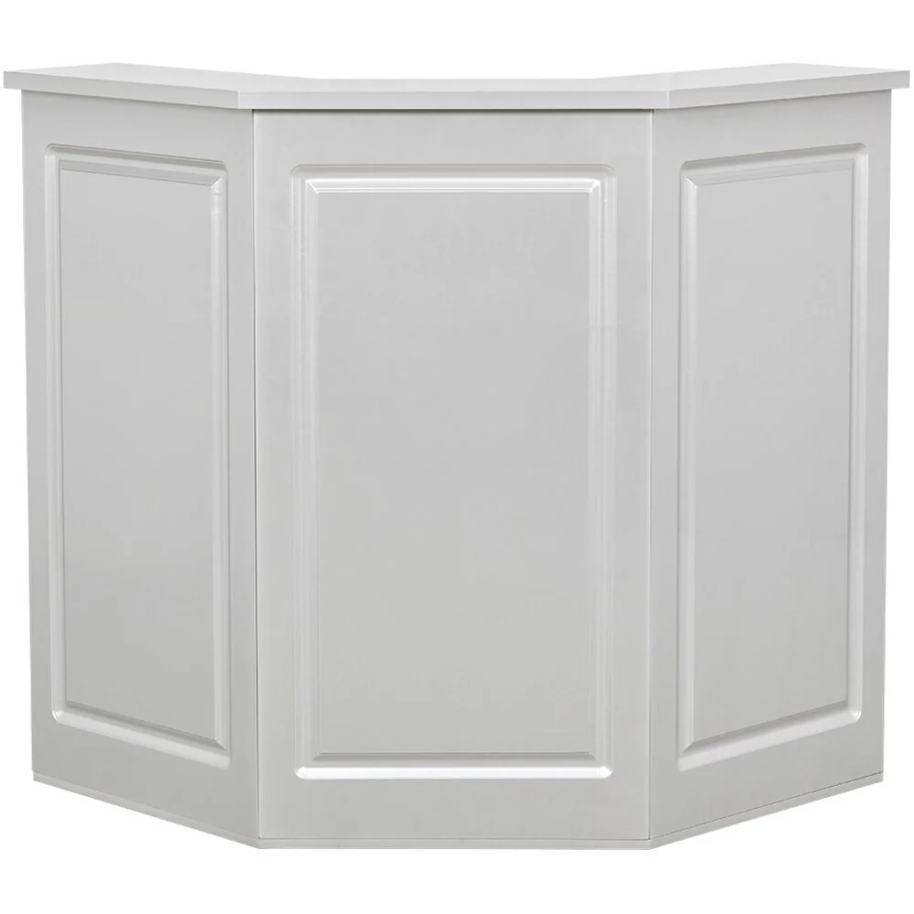 Valencia LED Reception Desk - Center / Available in White, Meteor Black, Silver and Rustic Teak by DIR Salon Furniture - Image 13