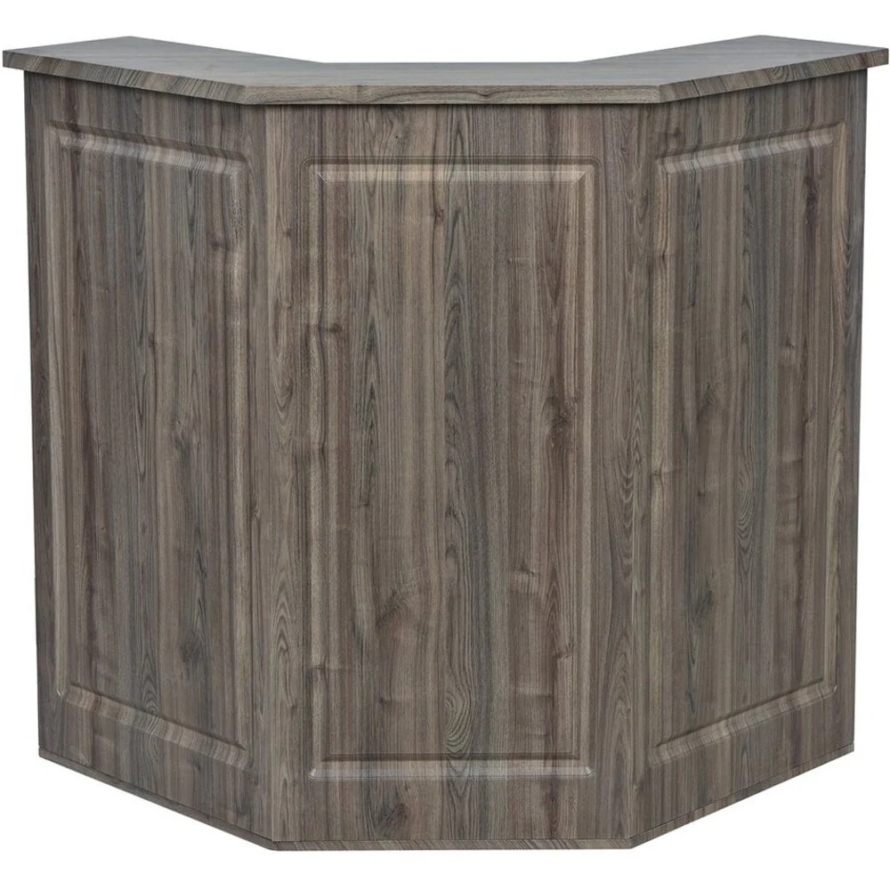 Valencia LED Reception Desk - Center / Available in White, Meteor Black, Silver and Rustic Teak by DIR Salon Furniture - Image 18