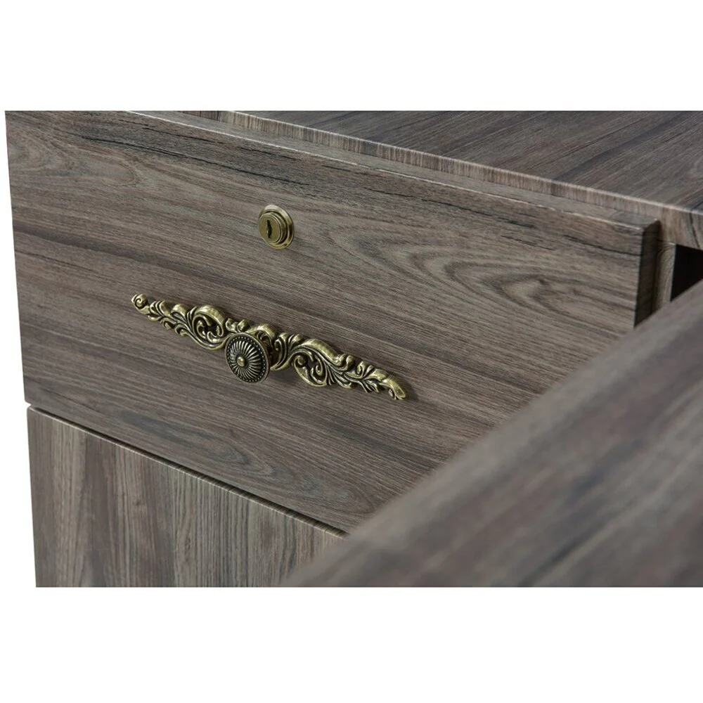 Valencia LED Reception Desk - Center / Available in White, Meteor Black, Silver and Rustic Teak by DIR Salon Furniture - Image 24