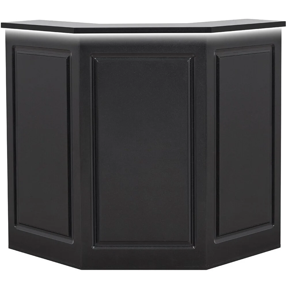 Valencia LED Reception Desk - Center / Available in White, Meteor Black, Silver and Rustic Teak by DIR Salon Furniture - Image 7