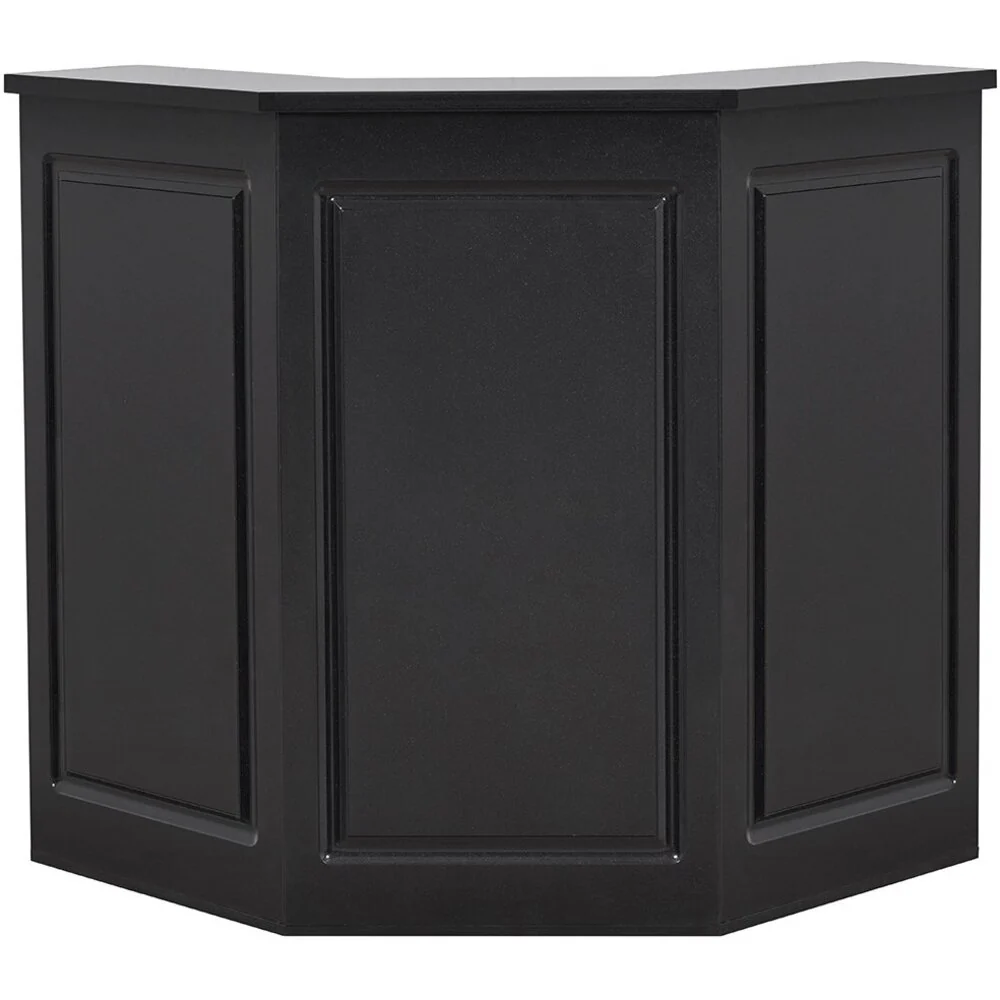 Valencia LED Reception Desk - Center / Available in White, Meteor Black, Silver and Rustic Teak by DIR Salon Furniture - Image 8