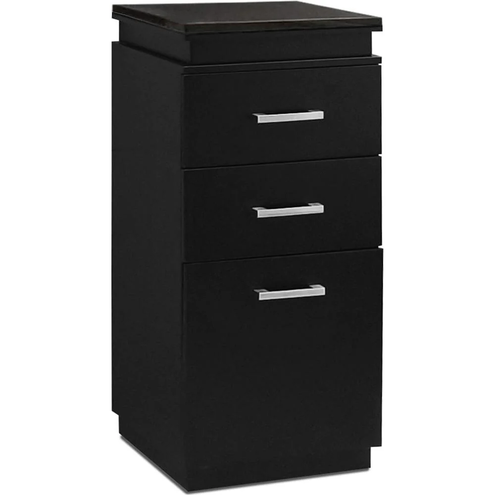 Veronica Styling Station Side Cabinet / Black by Deco Salon Furniture