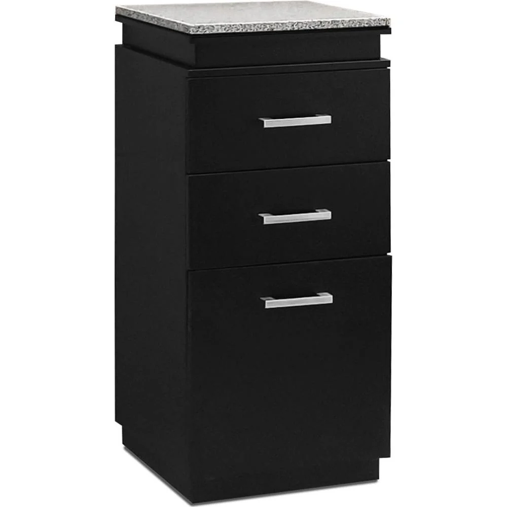 Veronica Styling Station Side Cabinet / Black by Deco Salon Furniture - Image 2