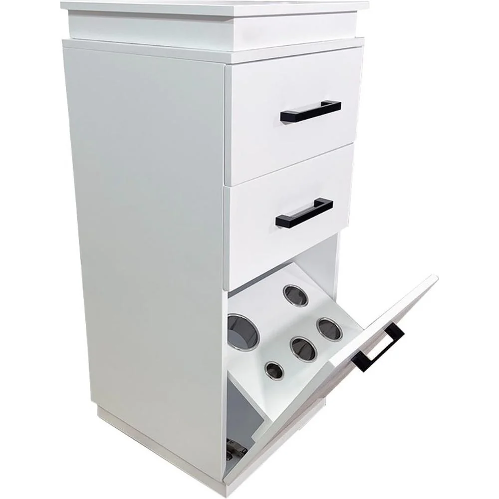 Veronica Styling Station Side Cabinet / White by Deco Salon Furniture - Image 6