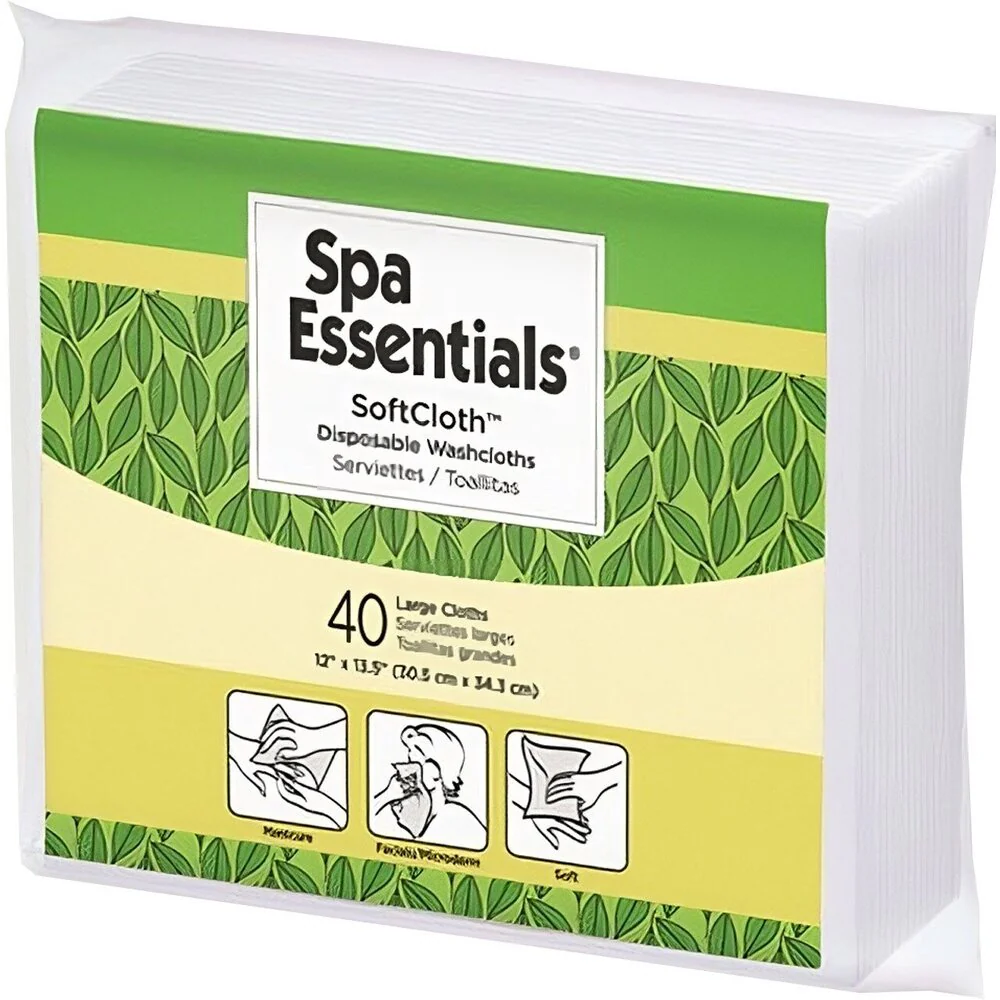 Versatile Disposable Washcloths For Spa Treatments / 12" X 13.5" / 40 Washcloths Per Pack by Spa Essentials