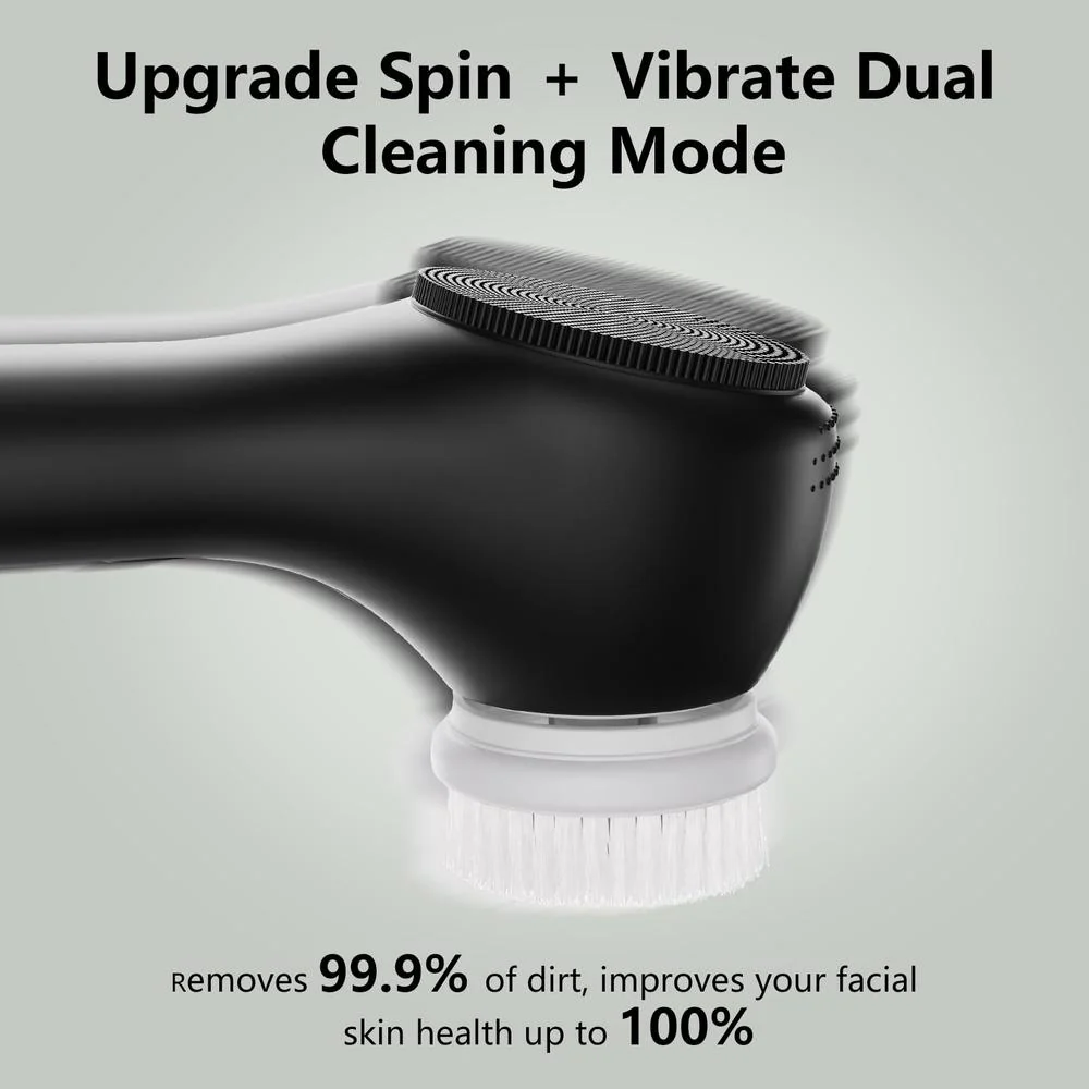 Vibrating Rotating Face Scrubber - Waterproof Facial Brush - Image 3