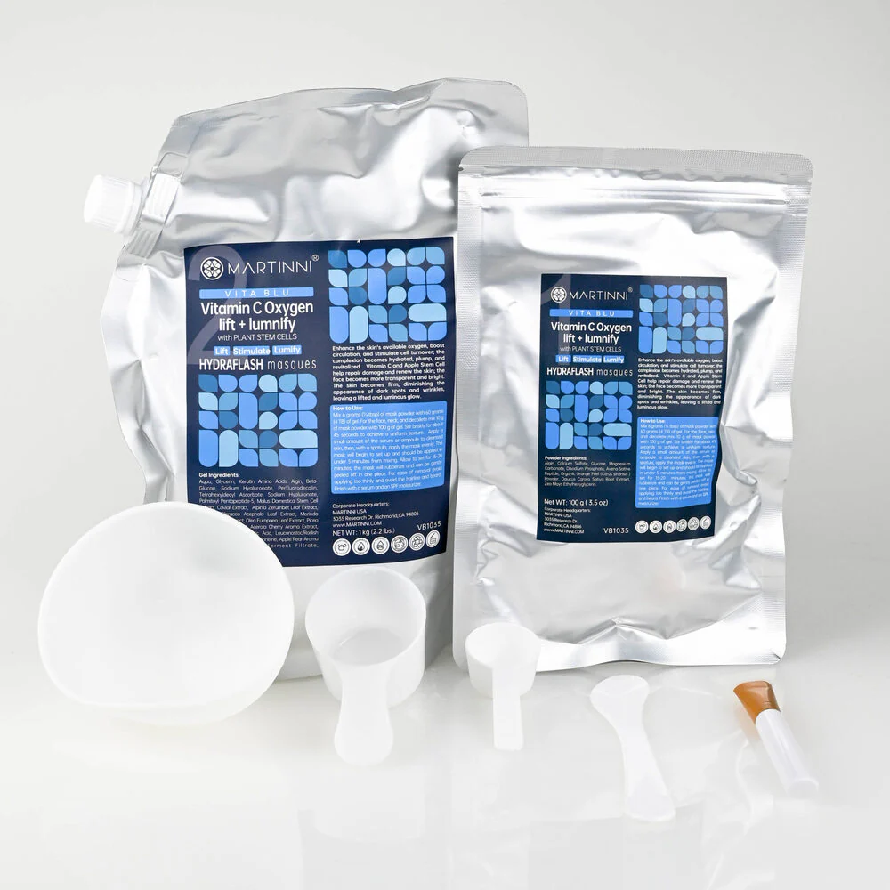 VITA BLU Vitamin C Oxygen Lift + Lumify Hydraflash Mask / 100 Grams Powder + 1 Kilo Gel by Martinni - Image 2