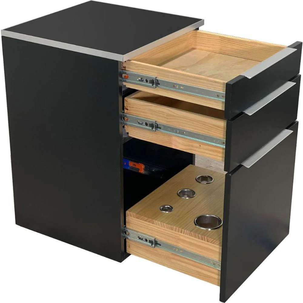 Vitani Wall-Mount Styling Station Cabinet / Black by Deco Salon Furniture - Image 4