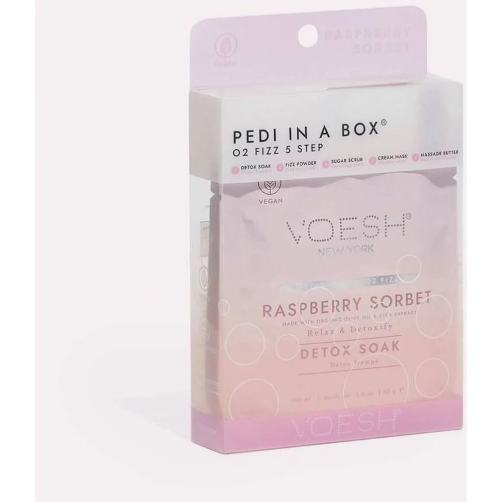 Voesh O2 FIZZ Pedi in a Box - 5-Step - Raspberry Sorbet / 1 Treatment Set - Image 2