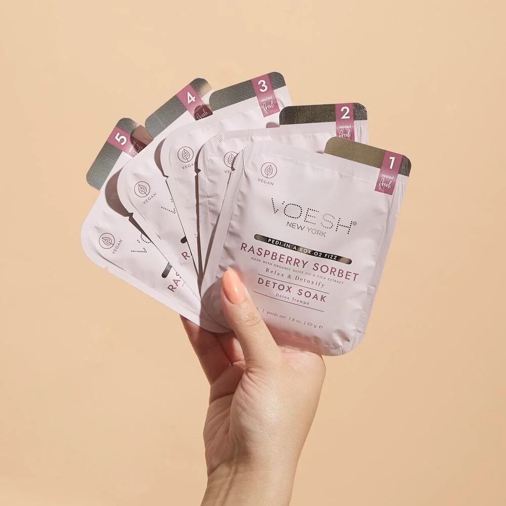 Voesh O2 FIZZ Pedi in a Box - 5-Step - Raspberry Sorbet / 1 Treatment Set - Image 3