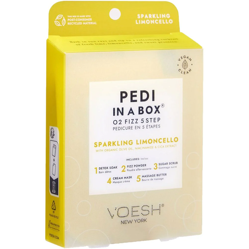 Voesh O2 FIZZ Pedi in a Box - 5-Step - Sparkling Limoncello / 1 Treatment Set