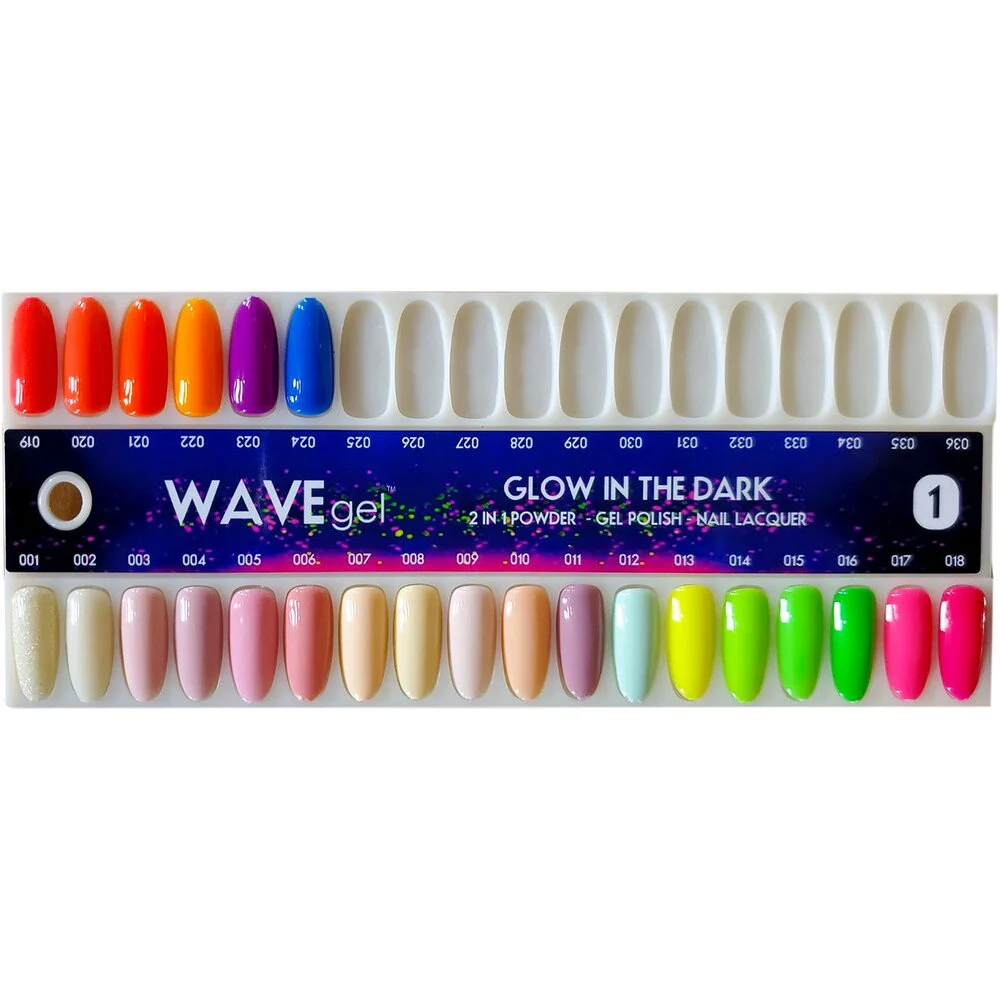Wave Glow 3-In-1 Matching Combo Set / 1 Gel Polish 0.5 oz. + 1 Lacquer 0.5 oz. + 1 Dip Powder 2 oz. / 24 colors (#01- #24) FREE 1 Sample Tip - Image 2