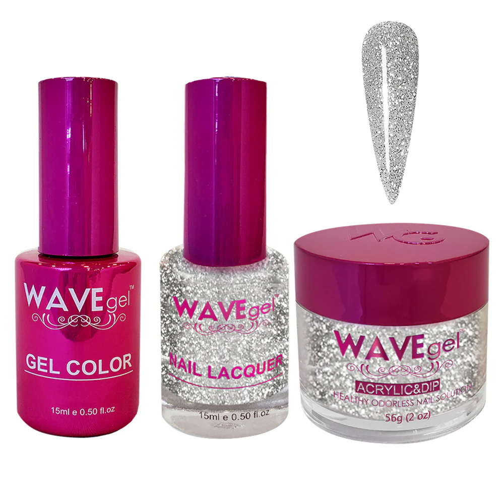 Wave Princess Collection 3-In-1 Matching Combo Set / 1 Gel Polish 0.5 oz. + 1 Lacquer 0.5 oz. + 1 Dip Powder 2 oz. / #116 Smart Stone Glitter