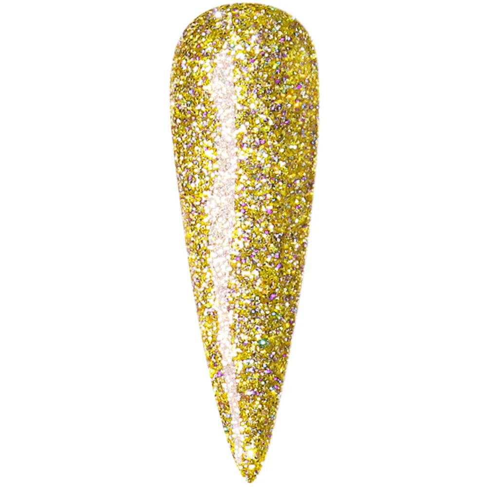 Wave Princess Collection 3-In-1 Matching Combo Set / 1 Gel Polish 0.5 oz. + 1 Lacquer 0.5 oz. + 1 Dip Powder 2 oz. / #118 Gold Shine Glitter - Image 2
