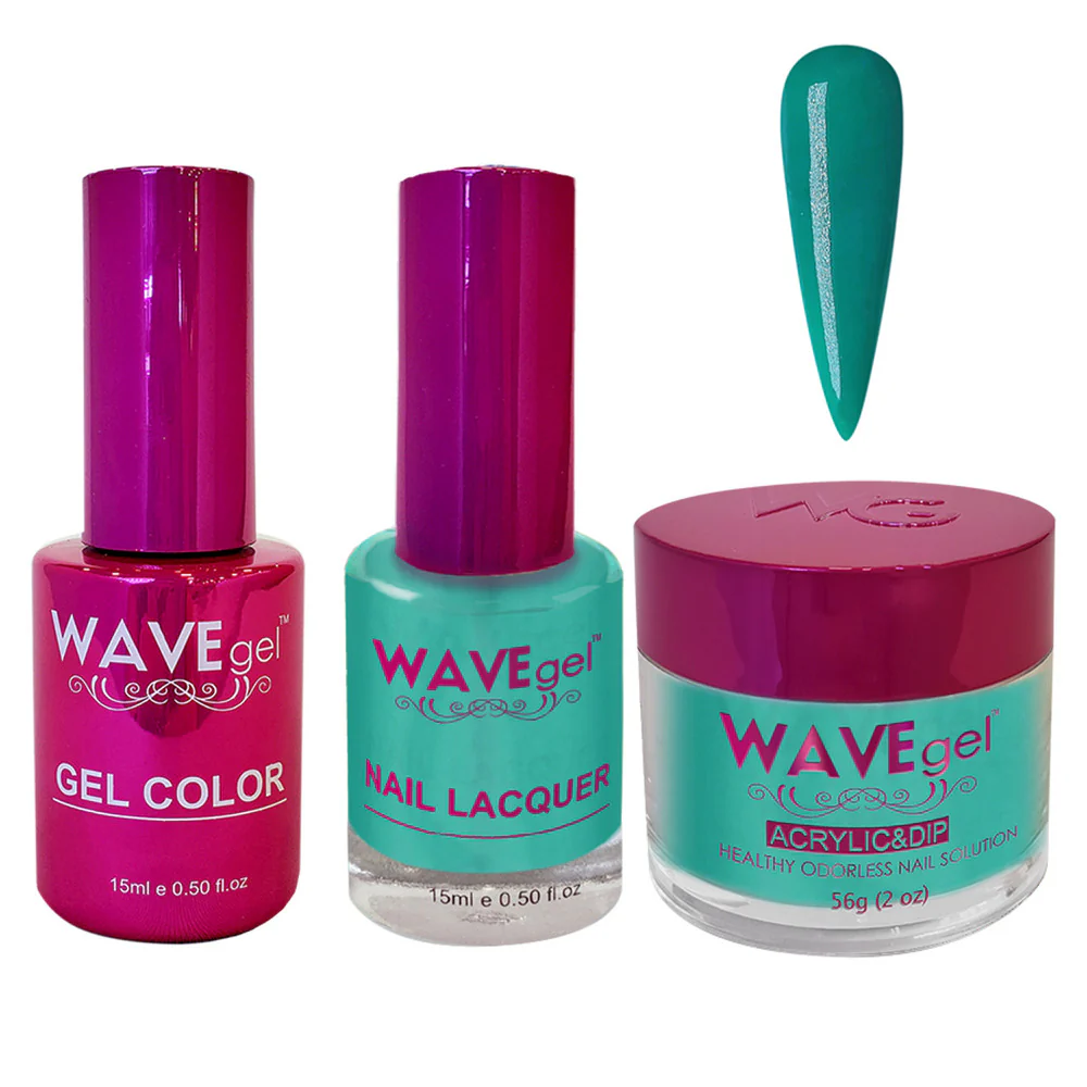Wave Princess Collection 3-In-1 Matching Combo Set / 1 Gel Polish 0.5 oz. + 1 Lacquer 0.5 oz. + 1 Dip Powder 2 oz. / #56 Ocean Eyes