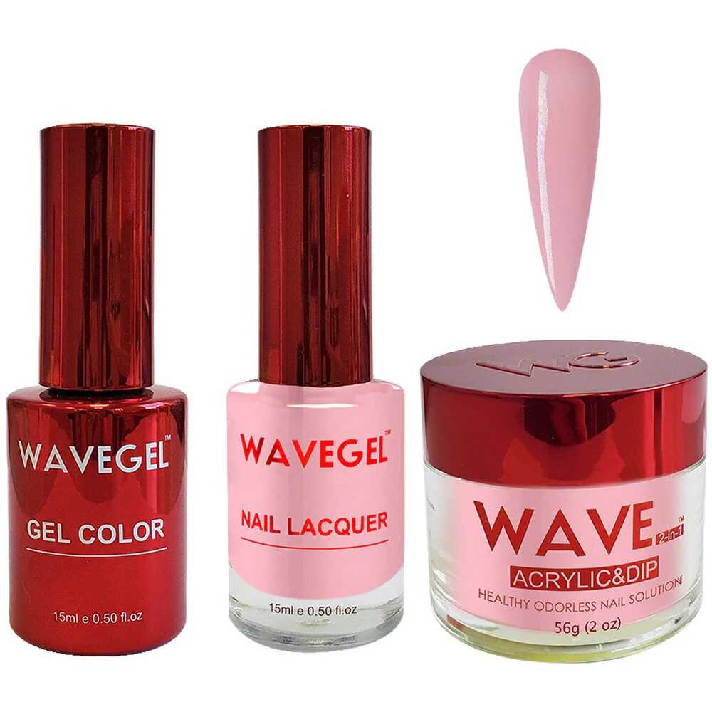 Wave Queen 3-In-1 Matching Combo Set / 1 Gel Polish 0.5 oz. + 1 Lacquer 0.5 oz. + 1 Dip Powder 2 oz. / #012 Pink Panther