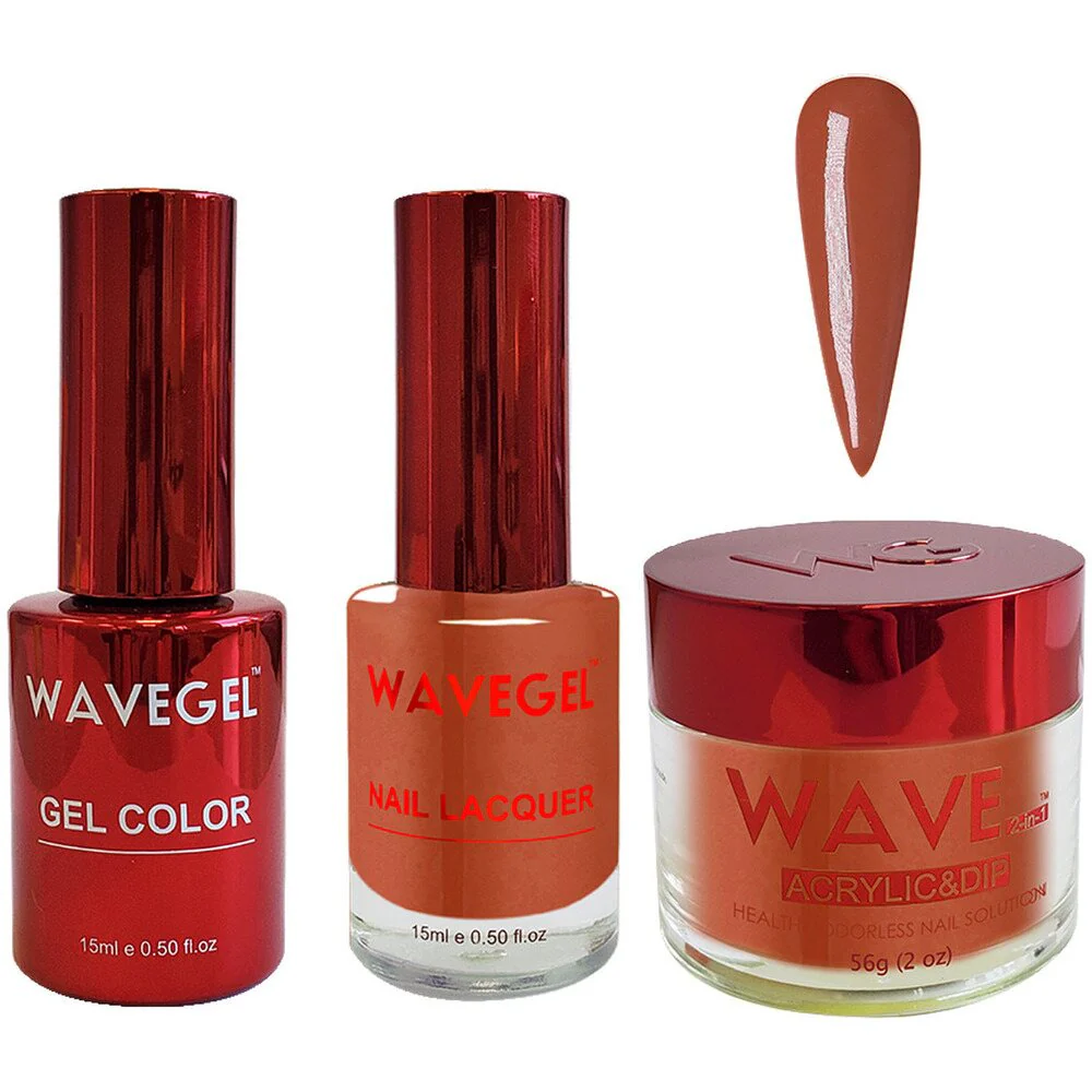 Wave Queen 3-In-1 Matching Combo Set / 1 Gel Polish 0.5 oz. + 1 Lacquer 0.5 oz. + 1 Dip Powder 2 oz. / #023 Cup of Tea