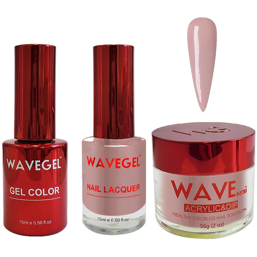 Wave Queen 3-In-1 Matching Combo Set / 1 Gel Polish 0.5 oz. + 1 Lacquer 0.5 oz. + 1 Dip Powder 2 oz. / #027 Medley