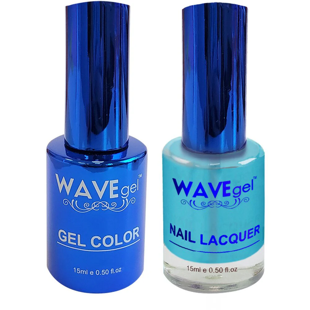 Wave Royal Collection 2-In-1 Matching Duo Set / 1 Gel Polish 0.5 oz. + 1 Lacquer 0.5 oz. / #WR090 Blue Mosaic