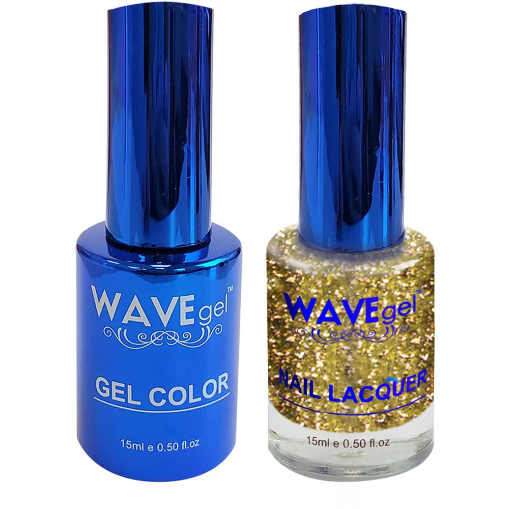 Wave Royal Collection 2-In-1 Matching Duo Set / 1 Gel Polish 0.5 oz. + 1 Lacquer 0.5 oz. / #WR118 The Midas touch