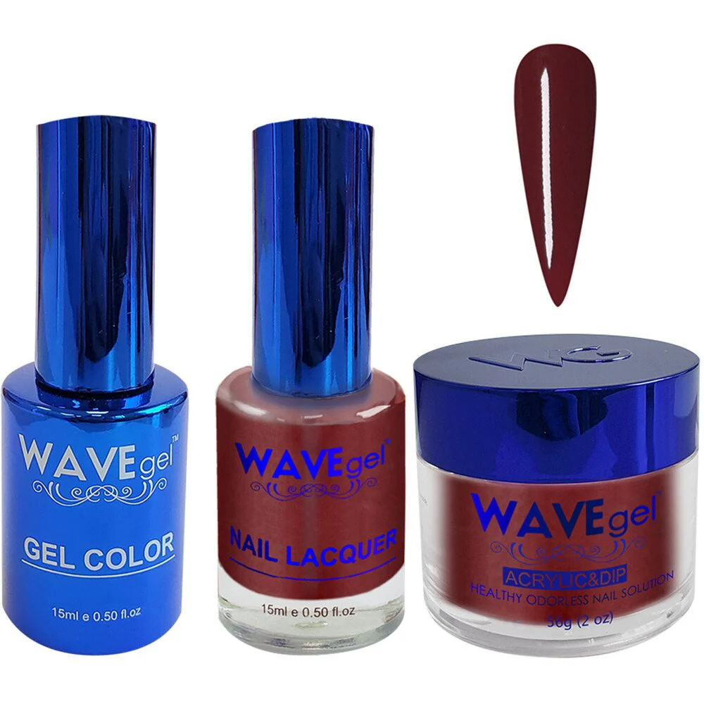 Wave Royal Collection 3-In-1 Matching Combo Set / 1 Gel Polish 0.5 oz. + 1 Lacquer 0.5 oz. + 1 Dip Powder 2 oz. / #WR065 Dark & Envious