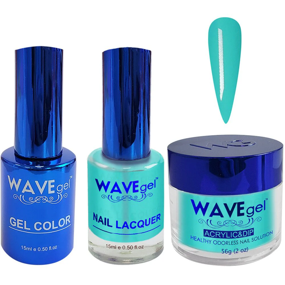Wave Royal Collection 3-In-1 Matching Combo Set / 1 Gel Polish 0.5 oz. + 1 Lacquer 0.5 oz. + 1 Dip Powder 2 oz. / #WR094 It's Teal and Real!