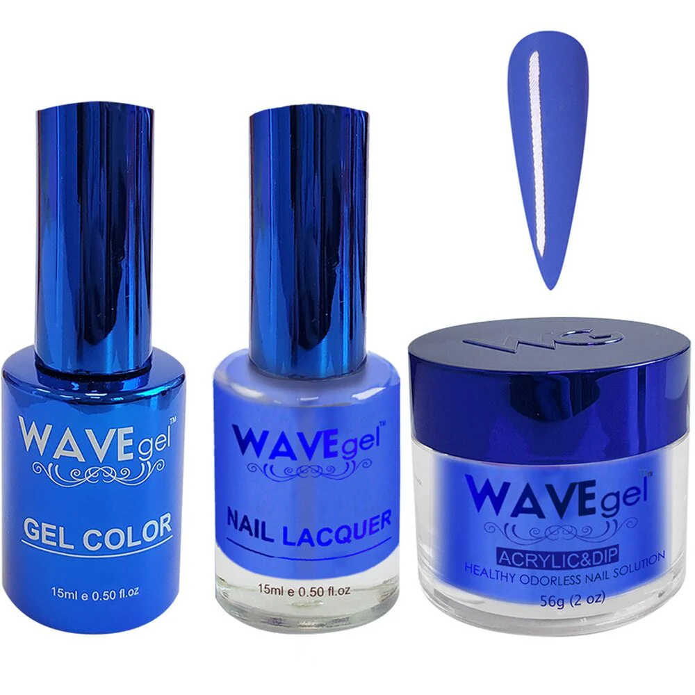 Wave Royal Collection 3-In-1 Matching Combo Set / 1 Gel Polish 0.5 oz. + 1 Lacquer 0.5 oz. + 1 Dip Powder 2 oz. / #WR105 Royal Blue