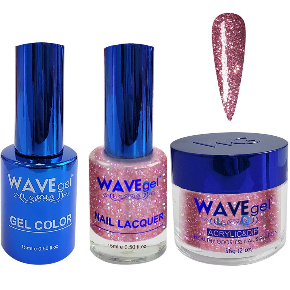 Wave Royal Collection 3-In-1 Matching Combo Set / 1 Gel Polish 0.5 oz. + 1 Lacquer 0.5 oz. + 1 Dip Powder 2 oz. / #WR116 Royal Party