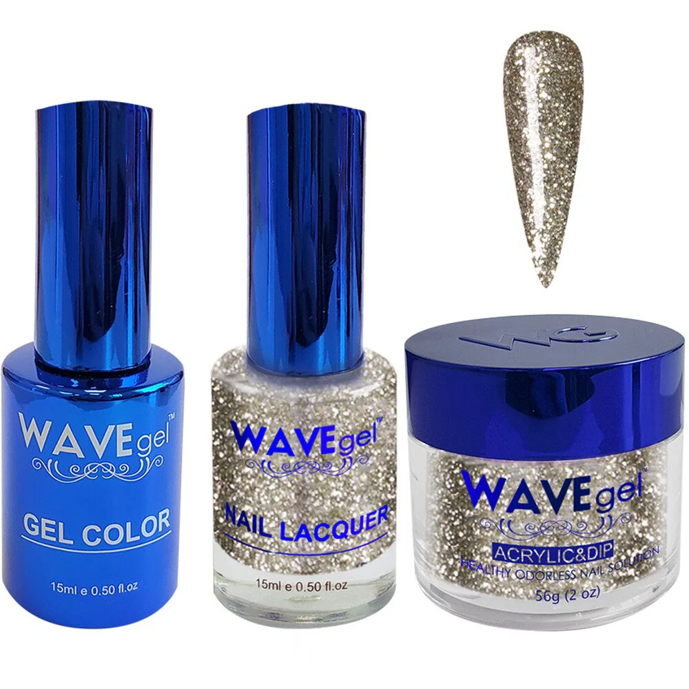 Wave Royal Collection 3-In-1 Matching Combo Set / 1 Gel Polish 0.5 oz. + 1 Lacquer 0.5 oz. + 1 Dip Powder 2 oz. / #WR117 The Royal Palace