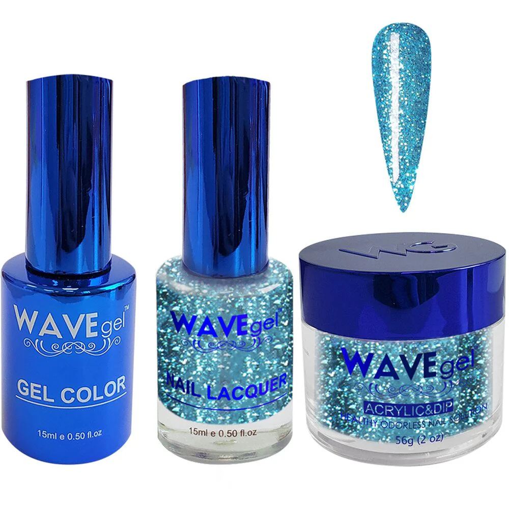 Wave Royal Collection 3-In-1 Matching Combo Set / 1 Gel Polish 0.5 oz. + 1 Lacquer 0.5 oz. + 1 Dip Powder 2 oz. / #WR119 Queen's Sky