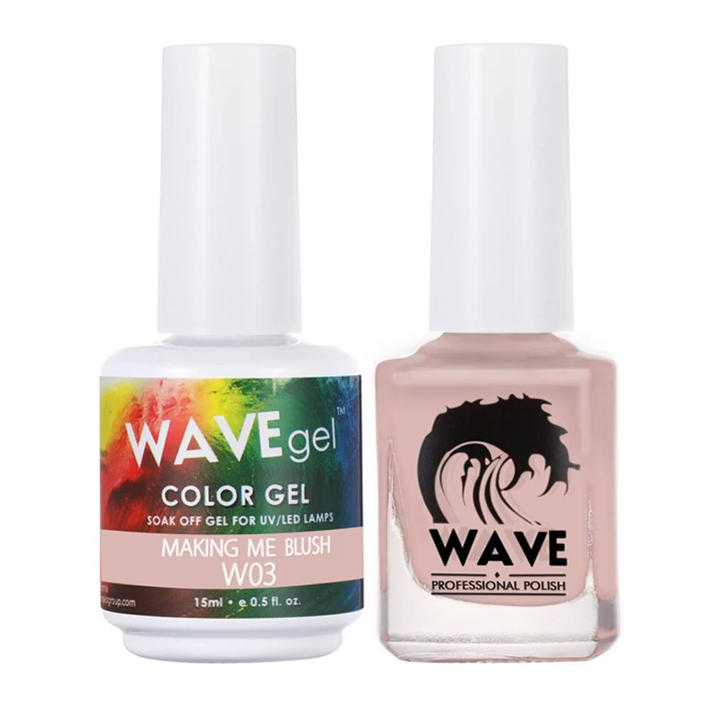 Wave Simplicity 2-In-1 Matching Duo Set / 1 Gel Polish 0.6 oz. + 1 Lacquer 0.5 oz. / #003 Making Me Blush - 22698 - Image 2