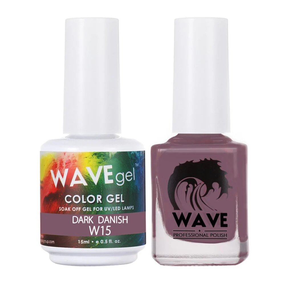 Wave Simplicity 2-In-1 Matching Duo Set / 1 Gel Polish 0.6 oz. + 1 Lacquer 0.5 oz. / #015 Dark Danish - 22698 - Image 2
