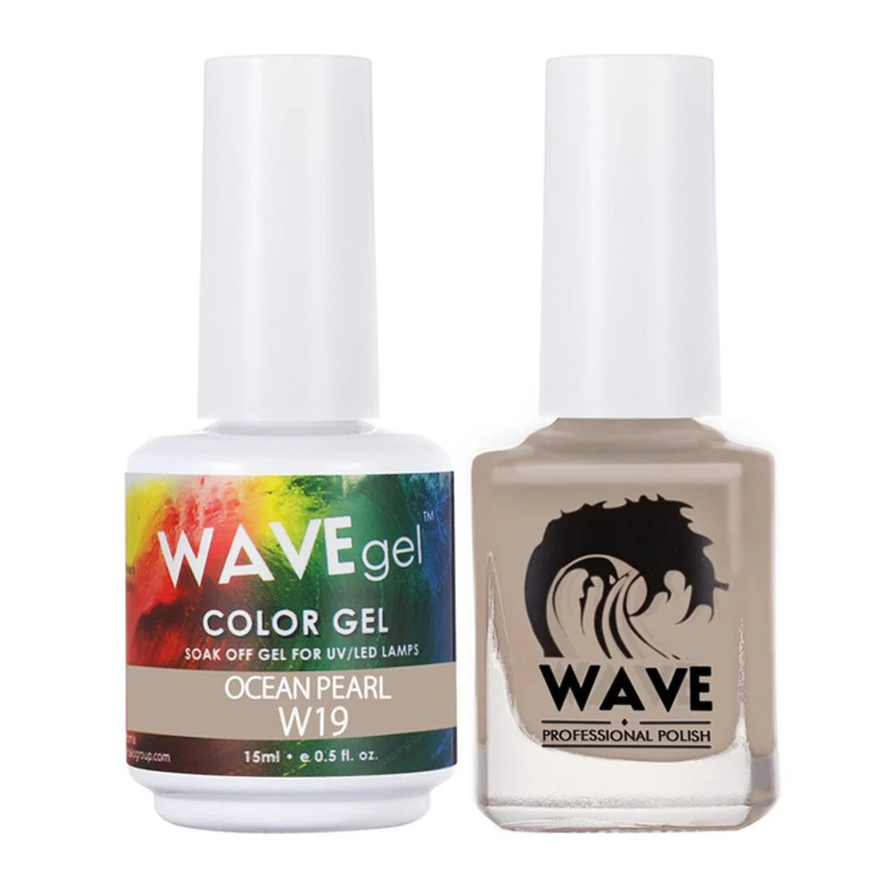Wave Simplicity 2-In-1 Matching Duo Set / 1 Gel Polish 0.6 oz. + 1 Lacquer 0.5 oz. / #019 Ocean Pearl - 22698 - Image 2