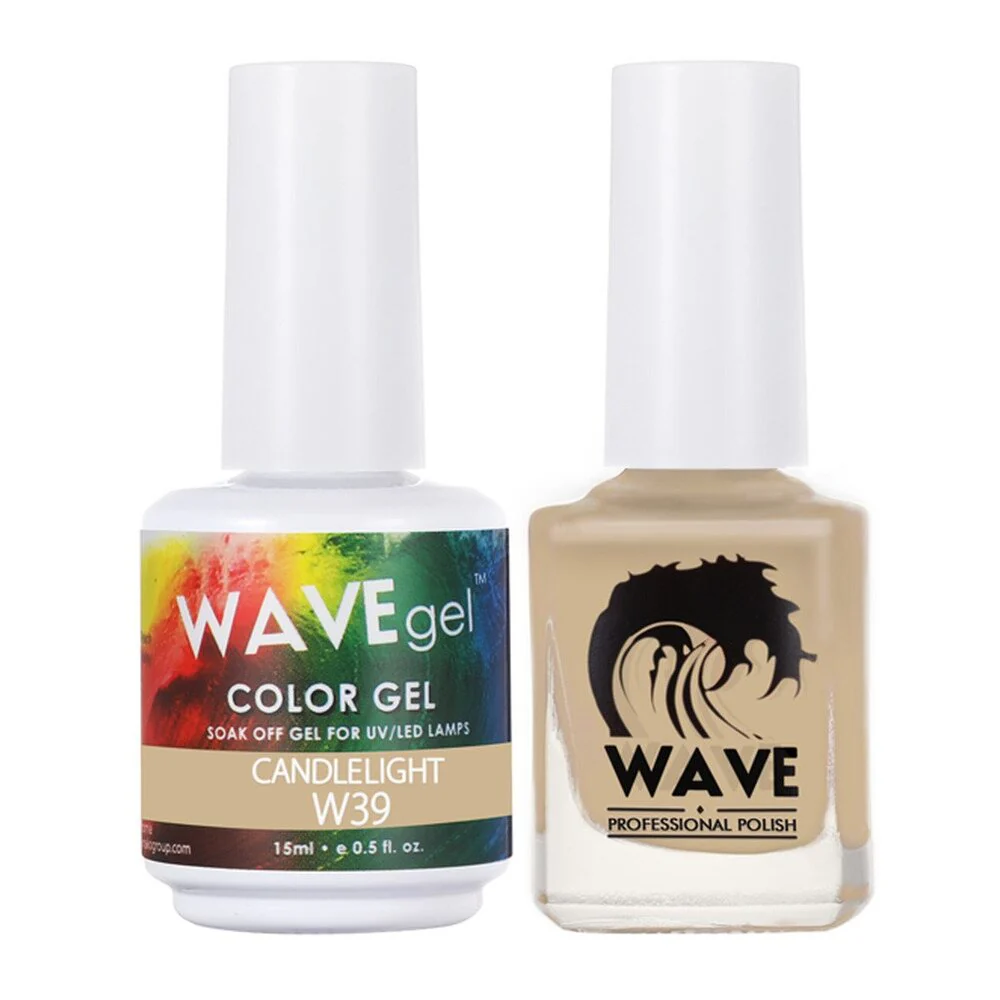 Wave Simplicity 2-In-1 Matching Duo Set / 1 Gel Polish 0.6 oz. + 1 Lacquer 0.5 oz. / #039 Candlelight - 22698 - Image 2